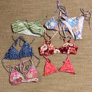 6 Bikini Tops and one matching bottom
